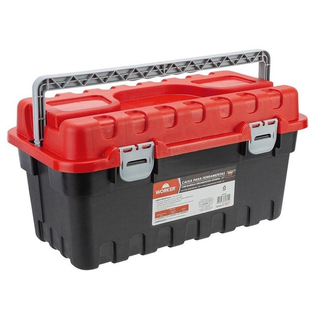 Caixa de Ferramentas 21 Pol. Plástica Com Bandeja Organizadora