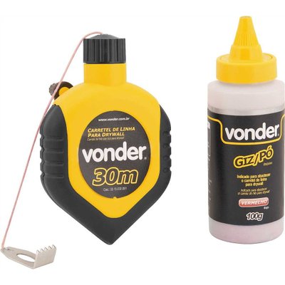 Linha com giz vermelha para drywall   VONDER   3313030091   VONDER