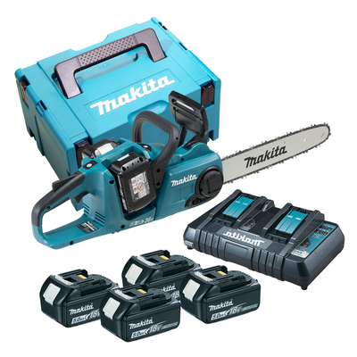 Motosserra à Bateria 18v DUC353 + 4 Baterias de 5,0Ah + DC18RD +