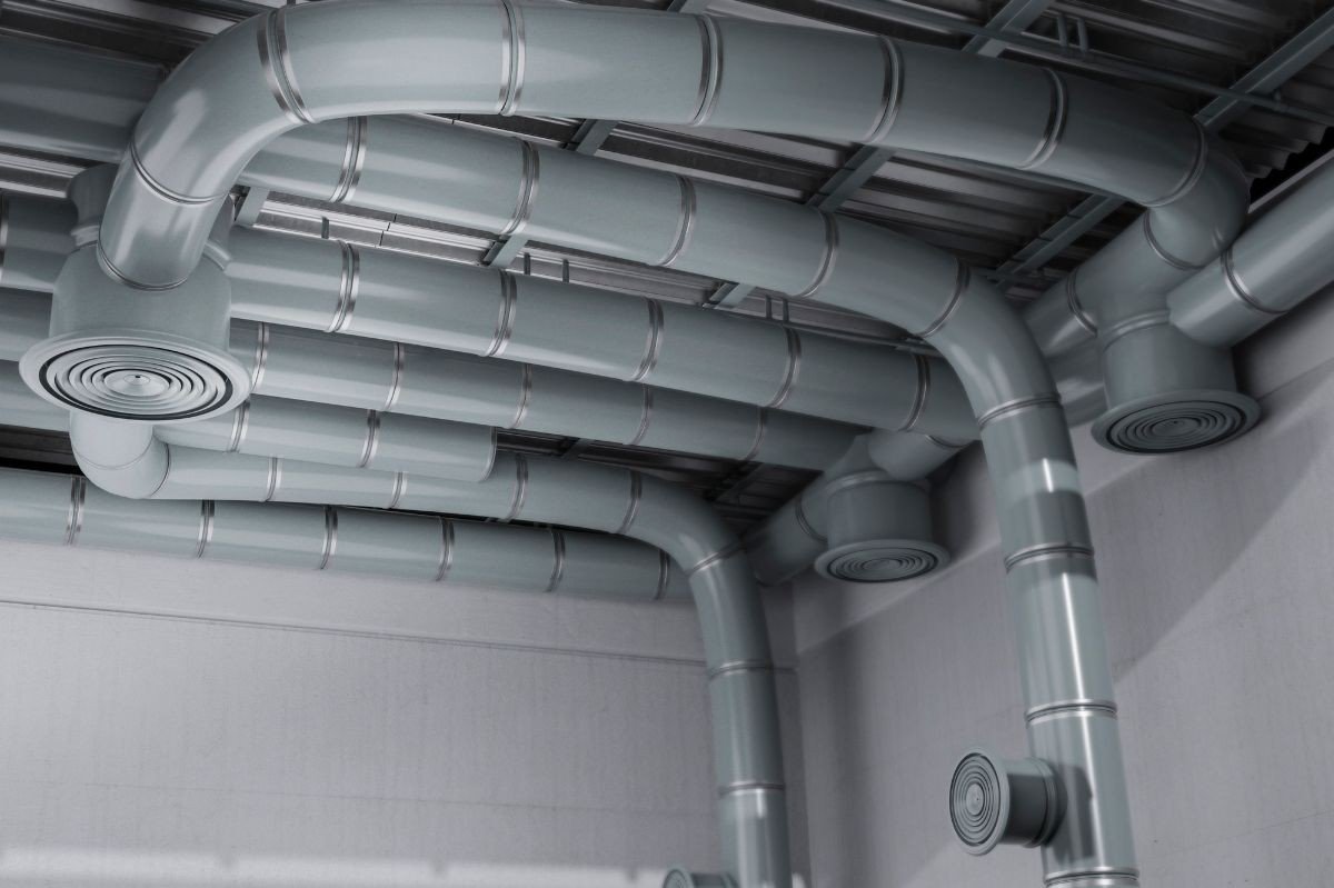 sistema de ventilação por dutos