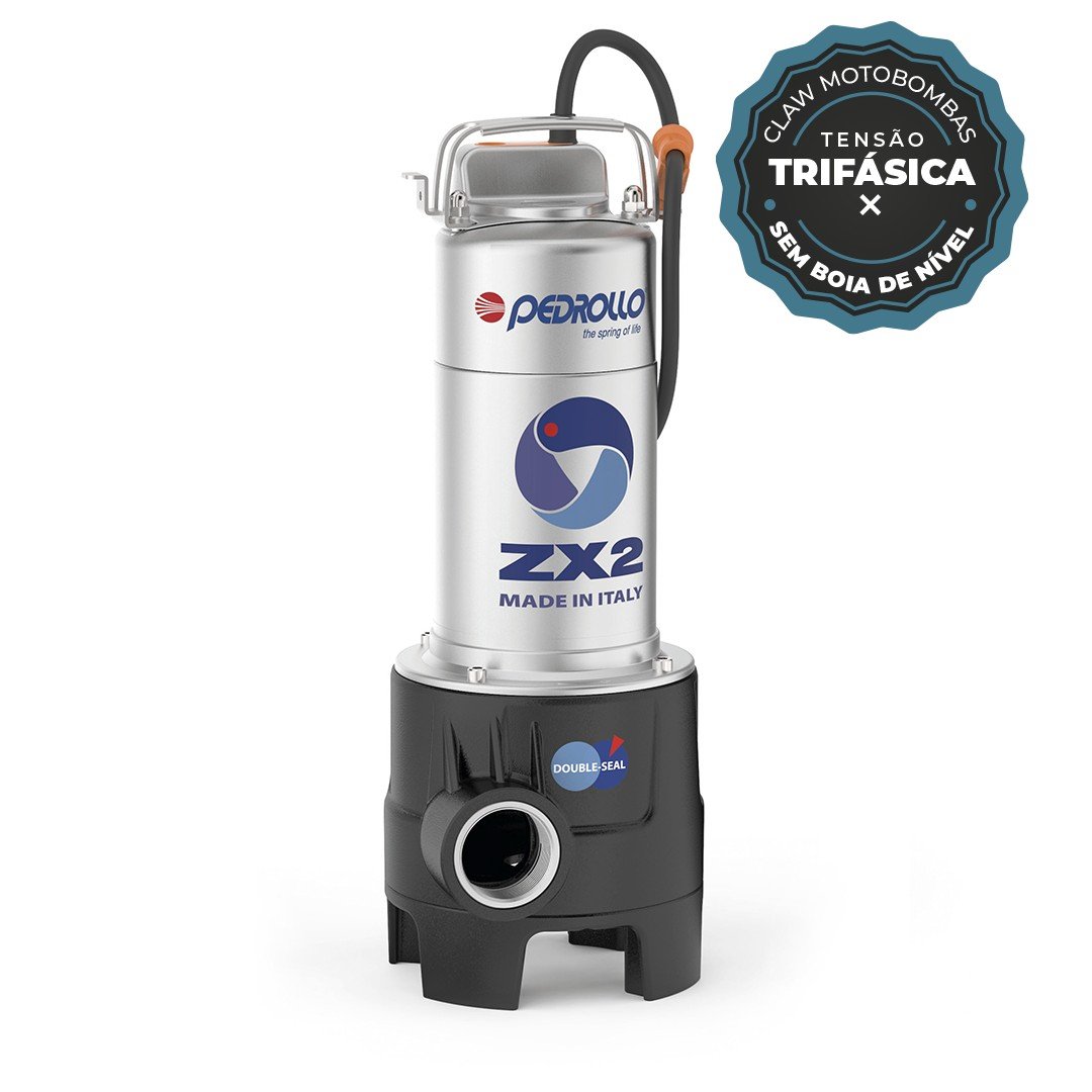 Motobomba Submersível 0,75 Hp Zx2/30 Água Suja - Claw