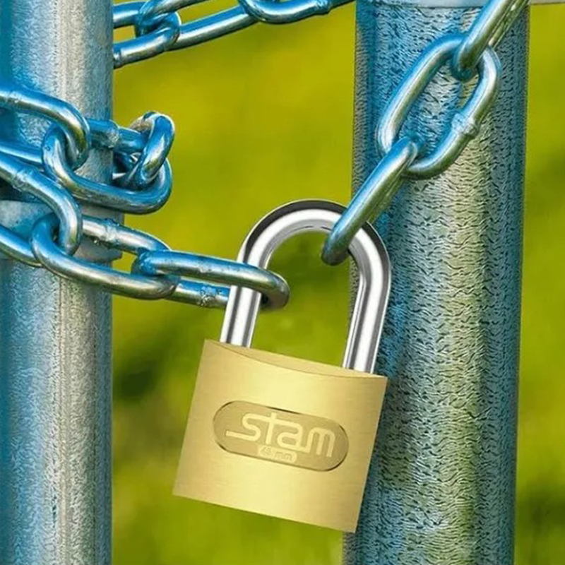 10 cadeado latonado 20mm stam