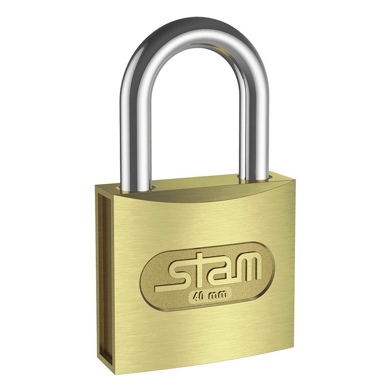 03 cadeado latonado 40mm stam