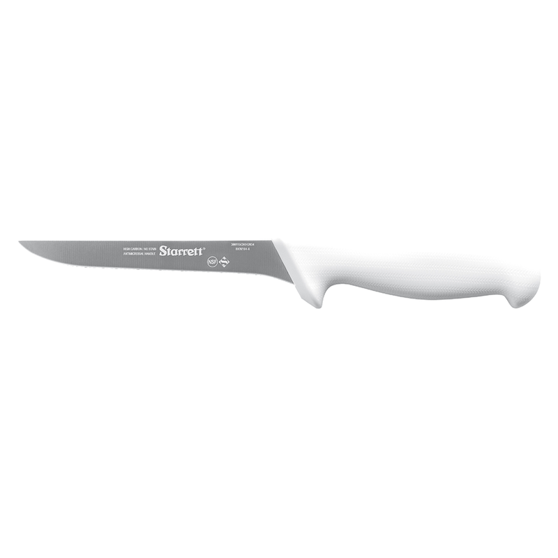 02 faca de desossa lamina reta estreita 15cm cabo branco bkw104 6 starrett