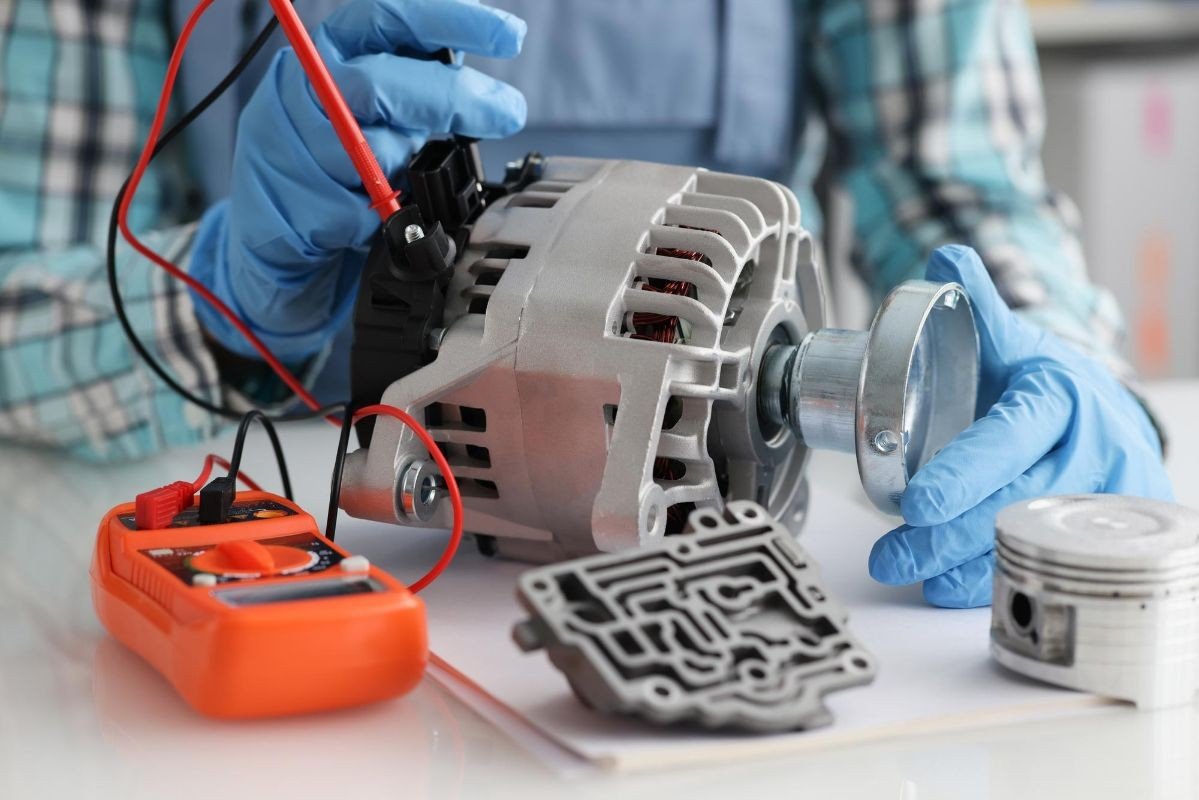 fazendo a manutencao de motor de uma ferramenta eletrica