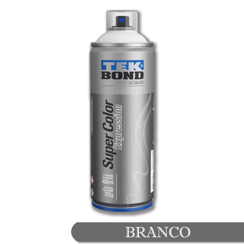 01 tinta spray expression branco 400ml tekbond