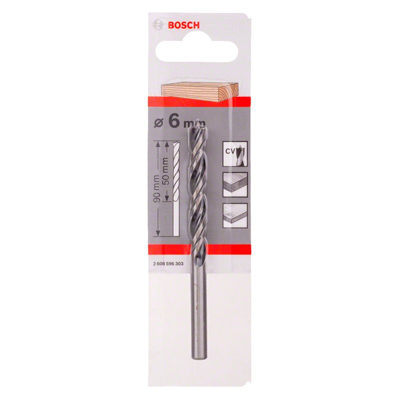 01 broca em espiral para madeira 6mm bosch