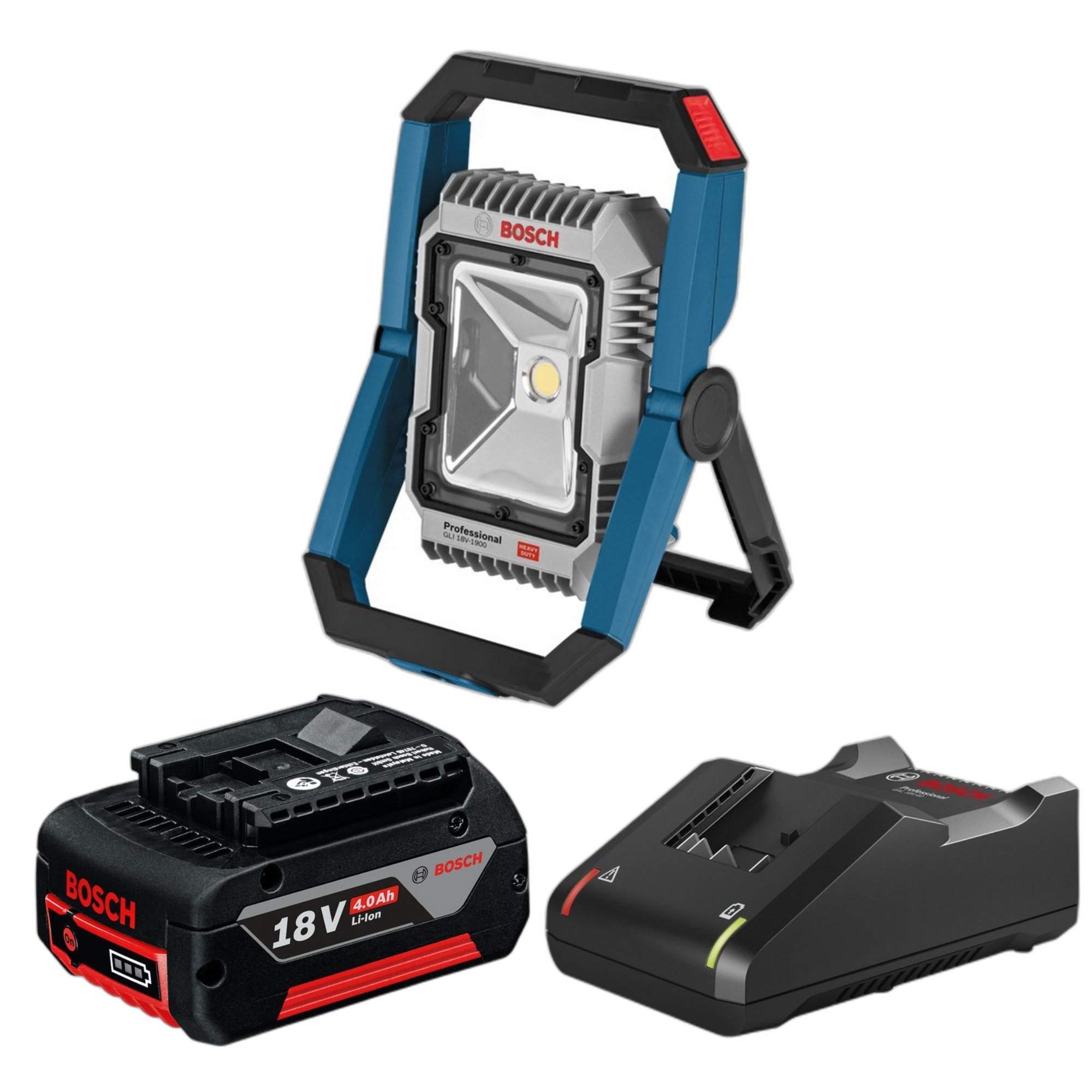 Refletor Led à Bateria GLI 18V-1900, 18V Completo1900 lúmens - Bosch