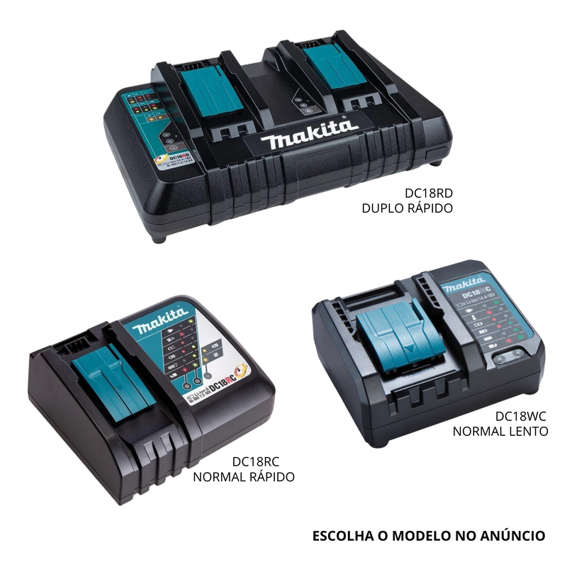 Carregador de Bateria 18V Original Makita
